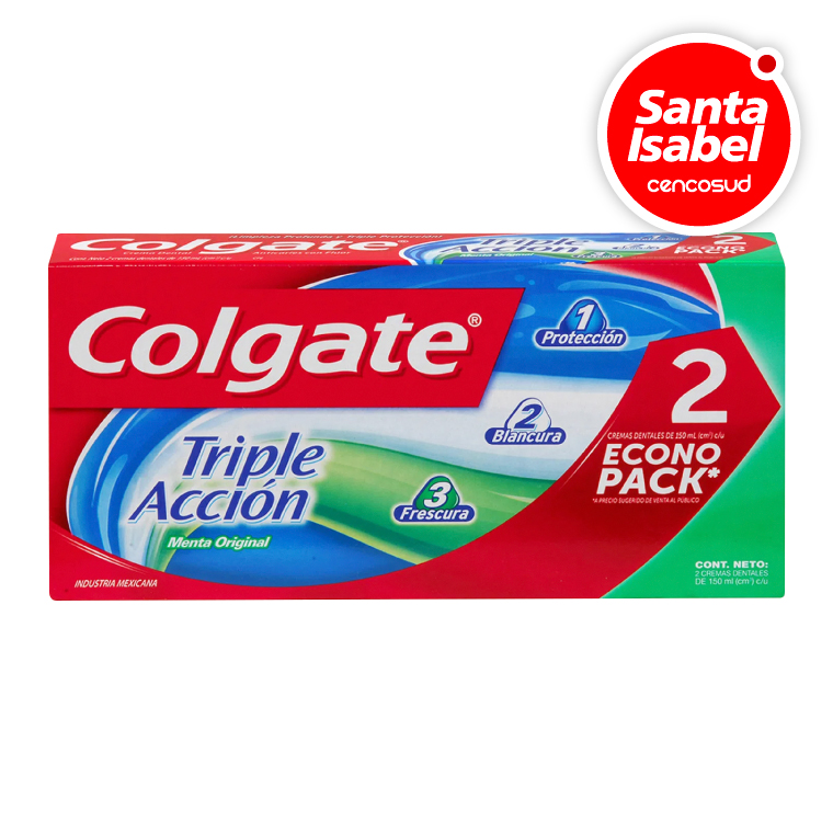 25 Dic – SISA – Pack Crema Dental Colgate Triple Acción 2 unidades