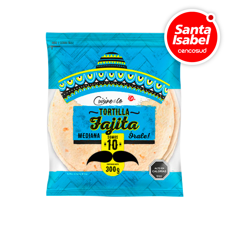 04 Dic – SISA – Tortilla Fajita 10 unidades Cuisine & Co