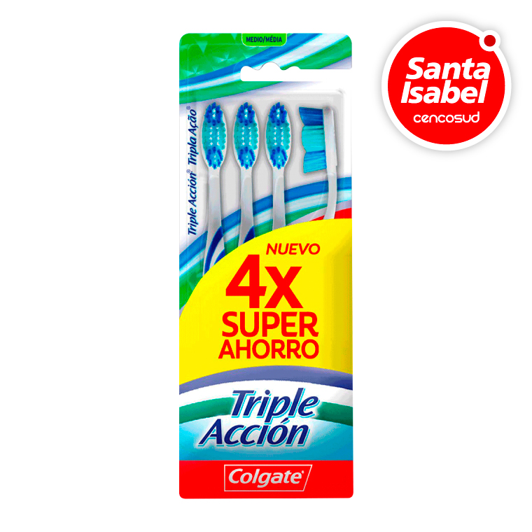 25 Dic – SISA – Cepillo Dental Triple Acción 4 unidades