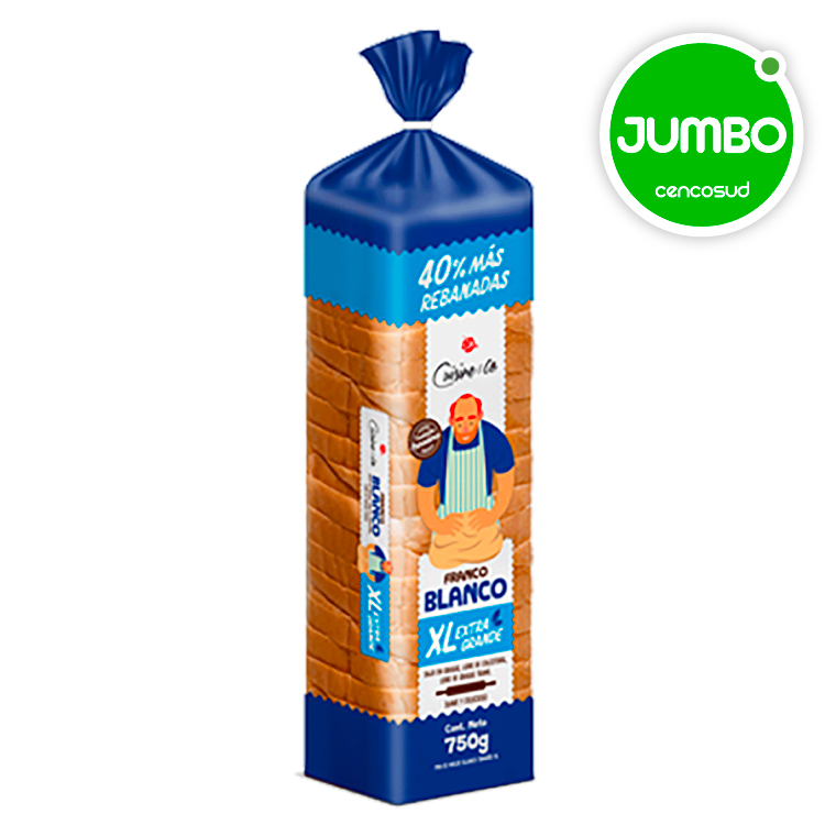 04 Dic – JUMBO – Pan de Molde Blanco XL 750g Cuisine & Co