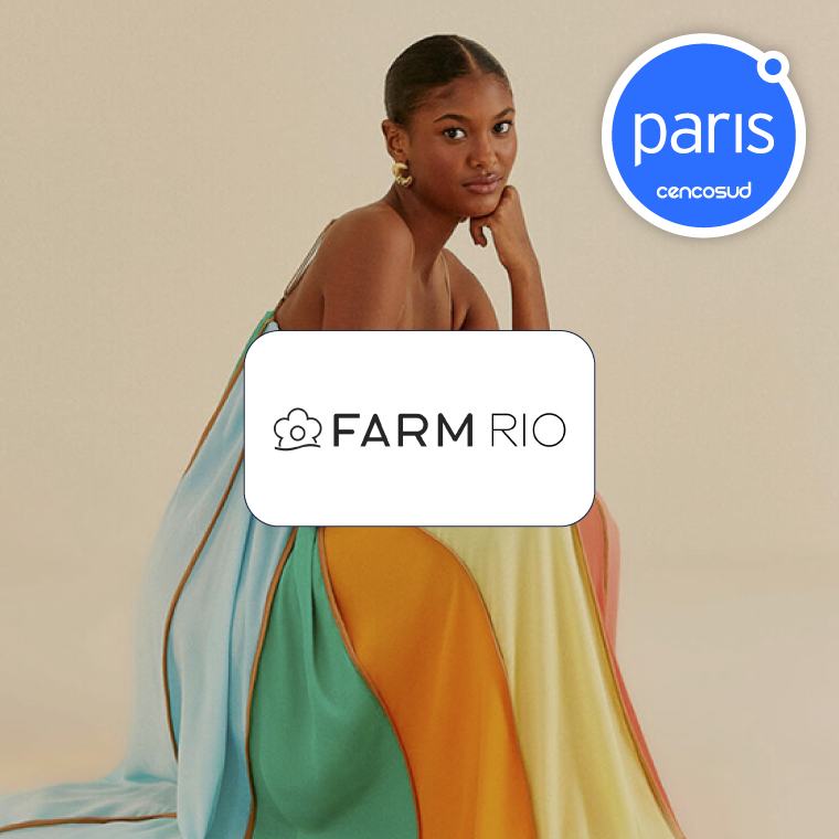 20% dcto en Vestuario Mujer Farm Rio pagando con CencoPay en Paris