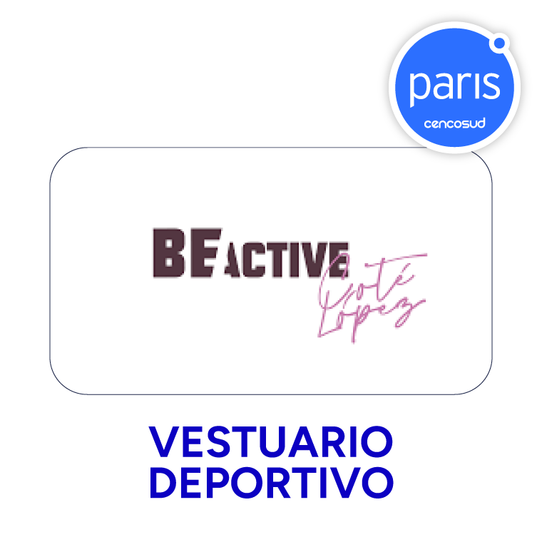 Vestuario Deportivo Be Active en oferta pagando con CencoPay en Paris