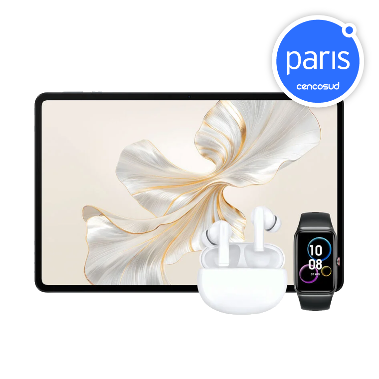Tablet Honor + Audífonos + Smart Watch en oferta pagando con CencoPay en Paris