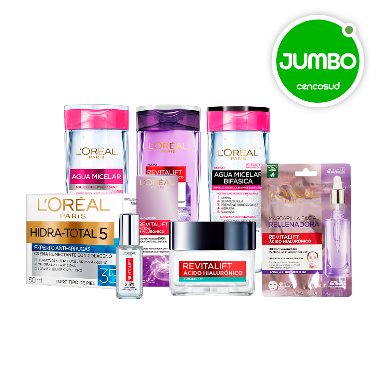 Cuidado facial Loreal en oferta pagando con CencoPay en Jumbo