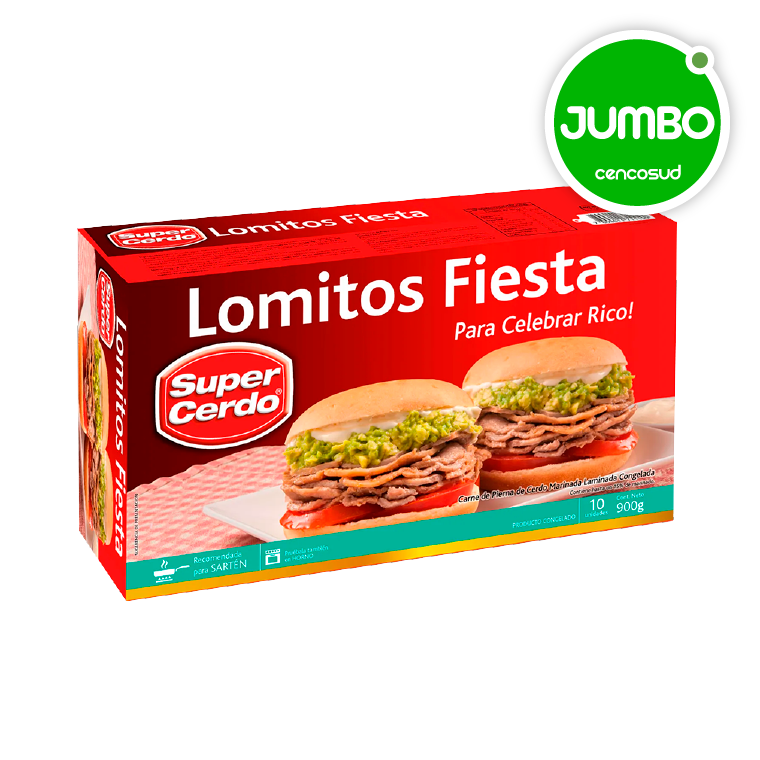 Lomitos fiesta en oferta pagando con CencoPay en Jumbo