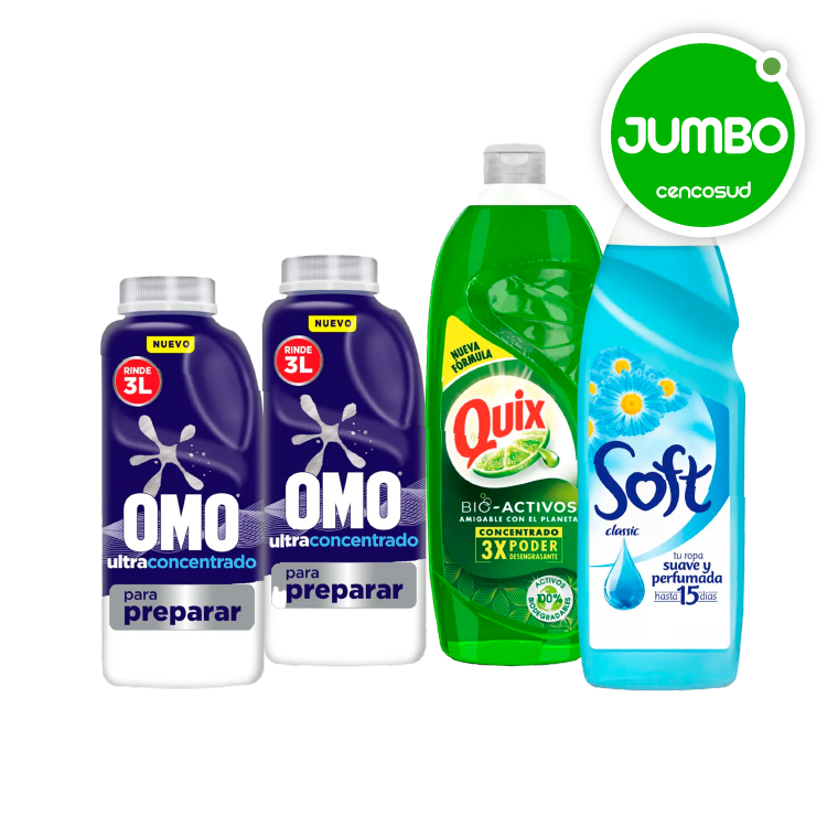 Pack Omo en oferta pagando con CencoPay en Jumbo