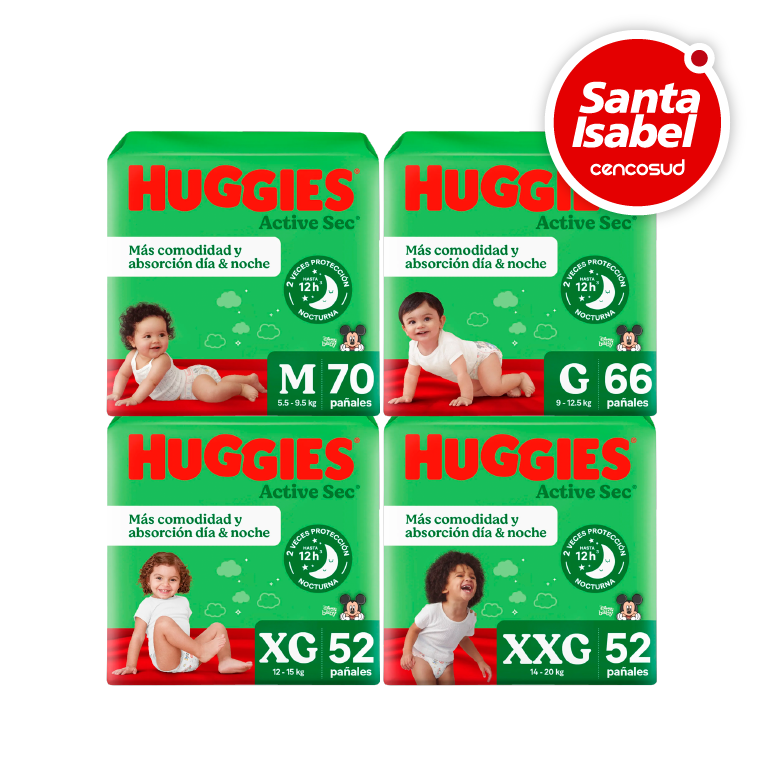 Pañales Huggies en oferta pagando con CencoPay en Santa Isabel