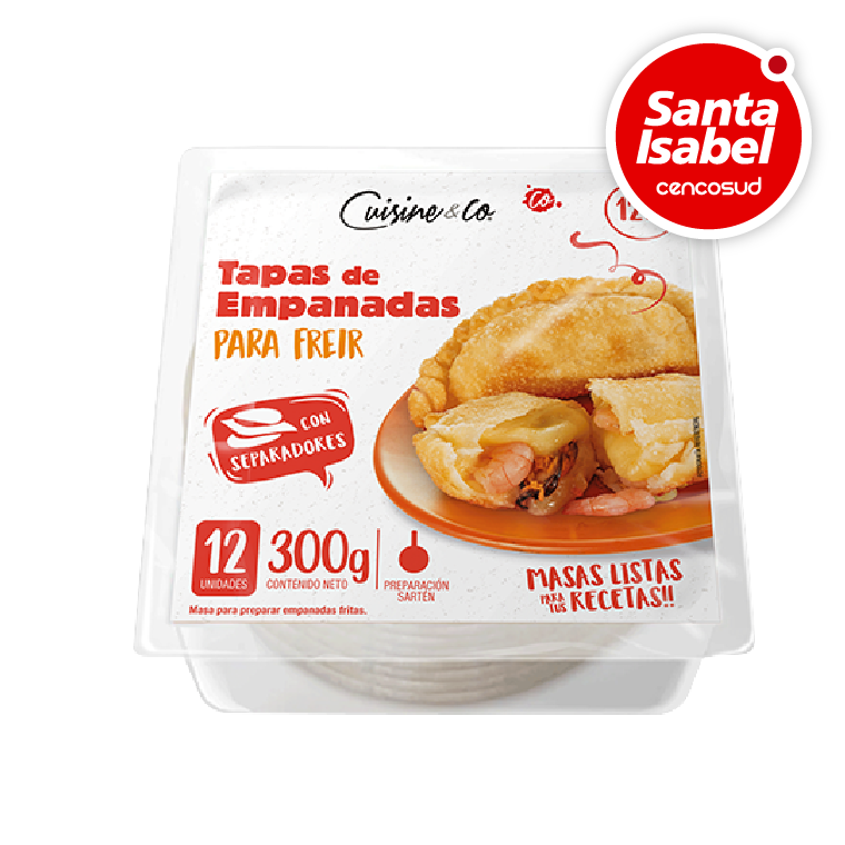 Tapas para empanadas en oferta pagando con CencoPay en Santa Isabel