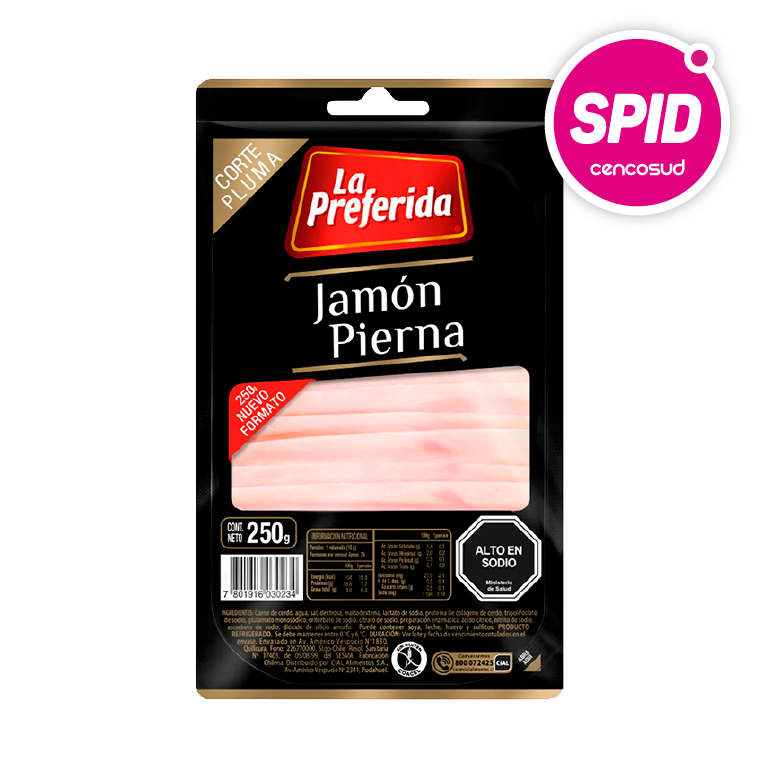 Jamón pierna en oferta pagando con CencoPay en tiendas SPID