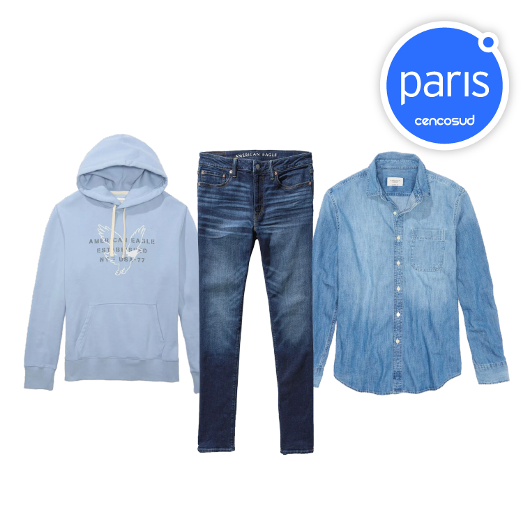 Jeans, Polerones, Casacas y Camisas American Eagle en oferta pagando con CencoPay en Paris