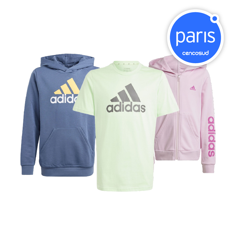 26 AGO PARIS 30 dcto. Vestuario Infantil Adidas. Exclusivo Online CencoPay