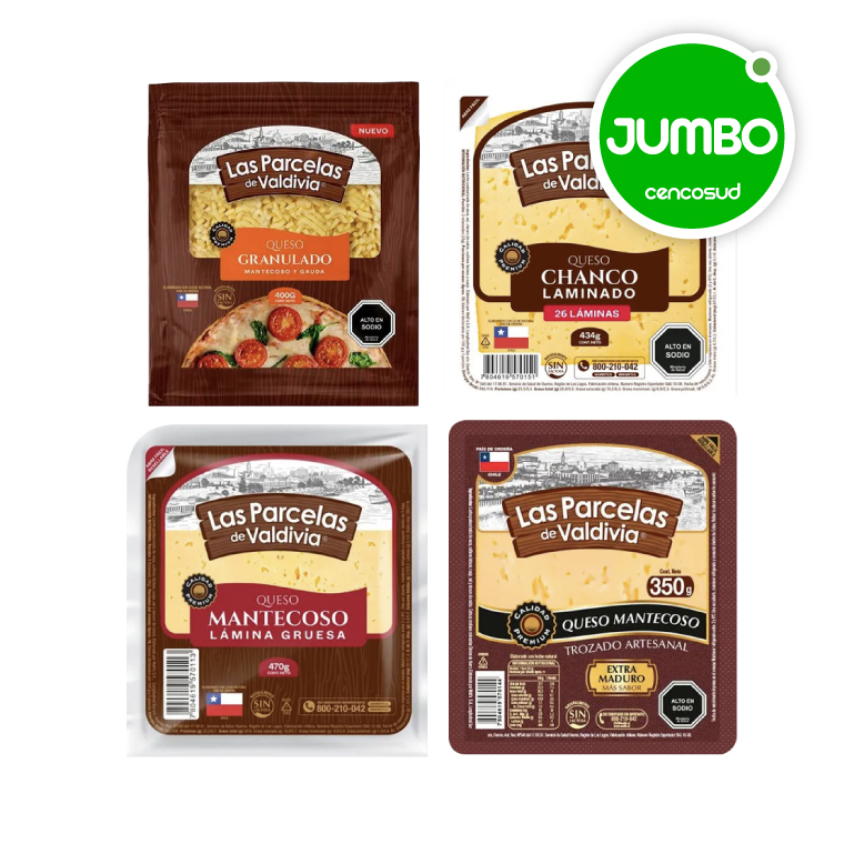 Queso Las Parcelas de Valdivia en oferta pagando con CencoPay en Jumbo