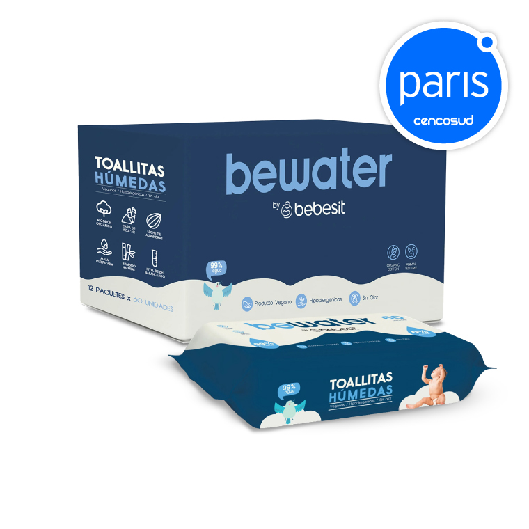 Toallitas Húmedas BeWater en oferta pagando con CencoPay en Paris