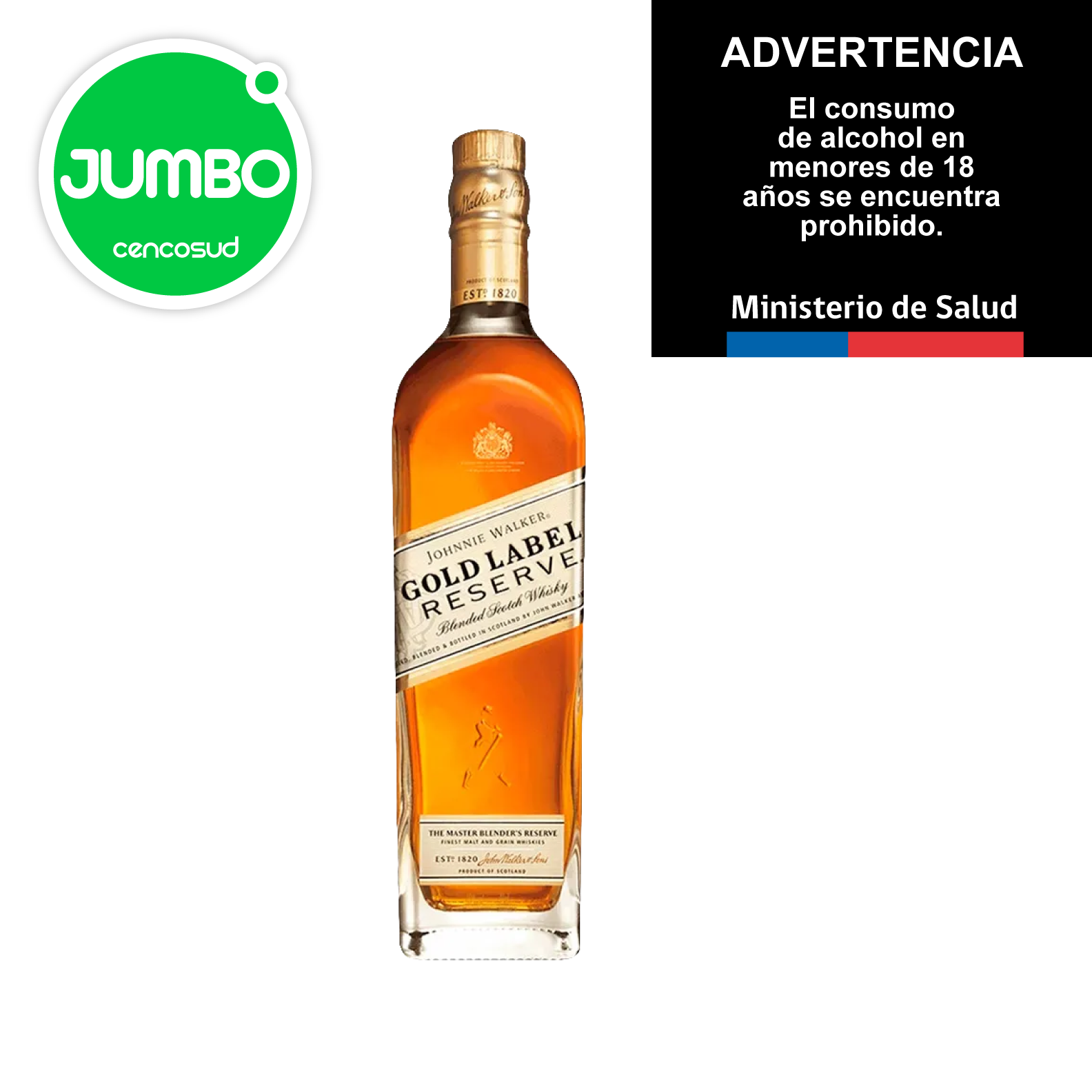 Whisky Gold Reserve en oferta pagando con CencoPay en Jumbo