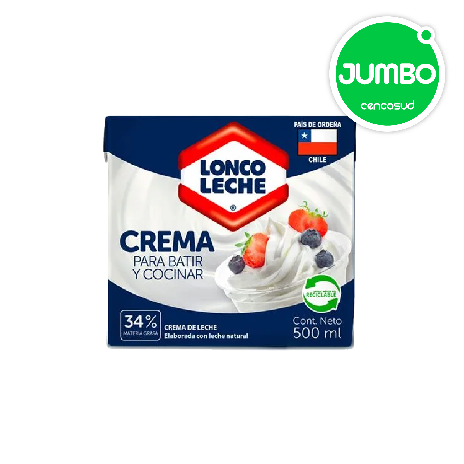 Crema para Batir en oferta pagando con CencoPay en Jumbo