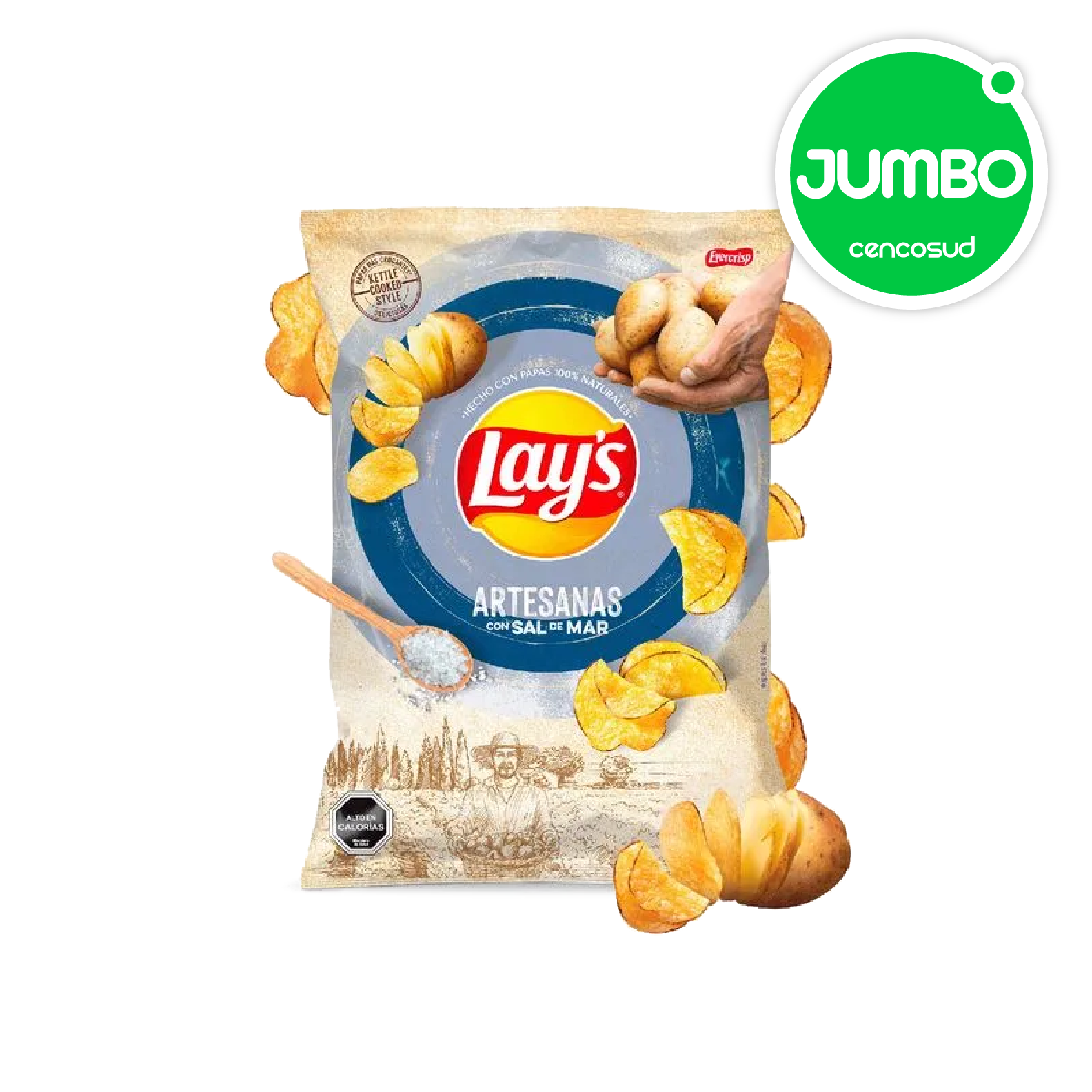 Papas Fritas Sal de Mar en oferta pagando con CencoPay en Jumbo