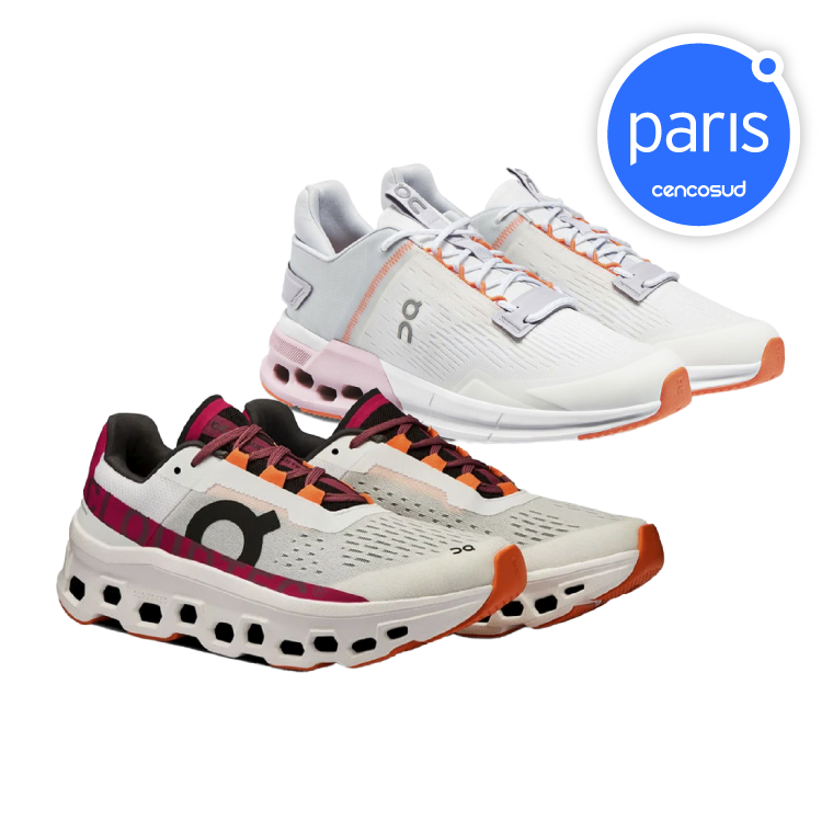 28 OCT PARIS Hasta 20 dcto. En Zapatillas Urbanas y Deportivas Hombre y Mujer ON. Exclusivo Online CencoPay