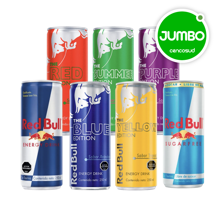 Energética RedBull en oferta pagando con CencoPay en Jumbo