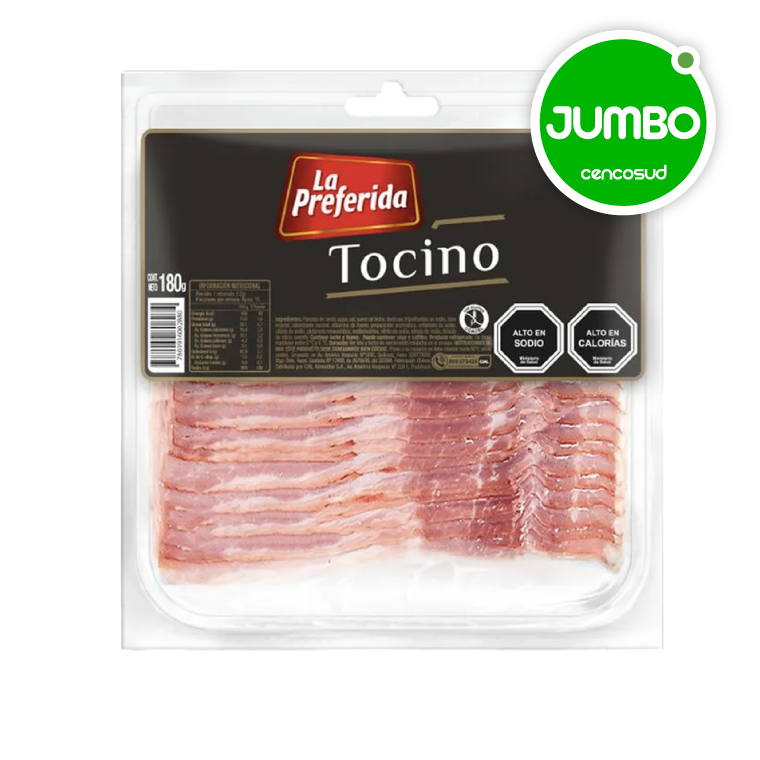 Tocino en oferta pagando con CencoPay en Jumbo