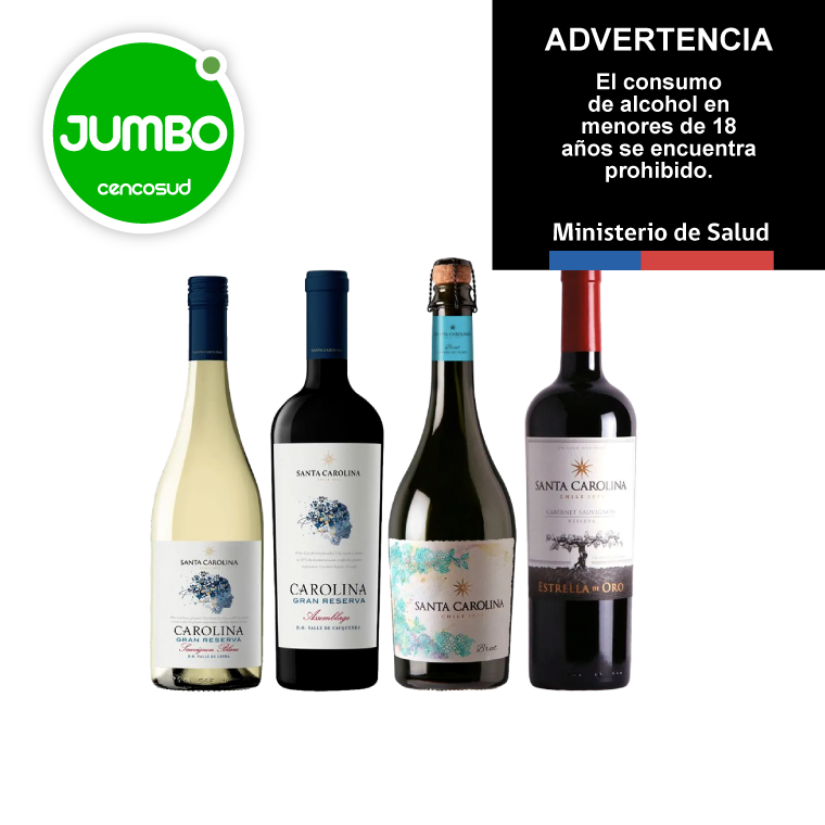 Vinos y Espumantes Santa Carolina en oferta pagando con CencoPay en Jumbo