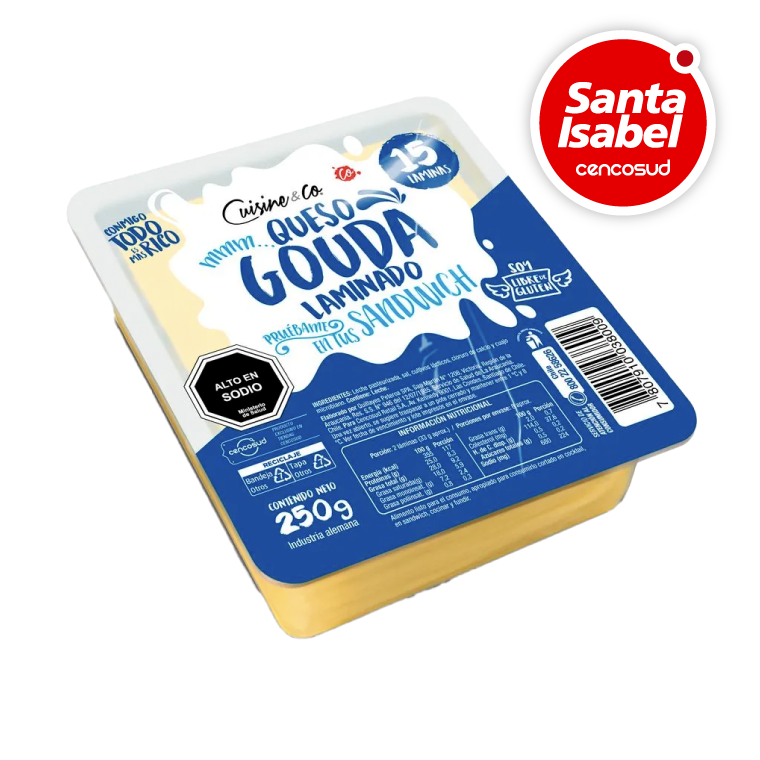 Queso Gouda en oferta pagando con CencoPay en Santa Isabel