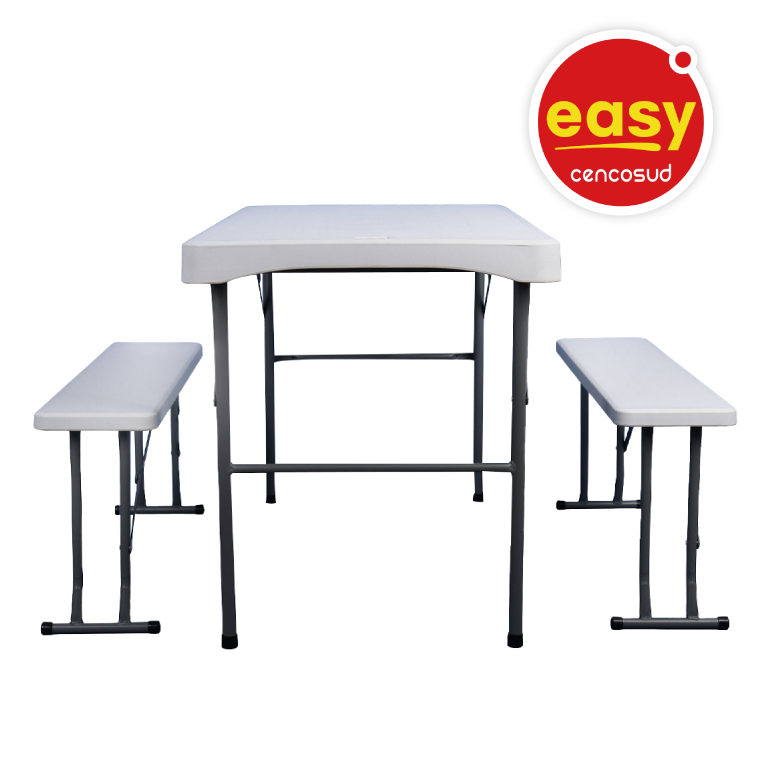 Set Mesa y Bancas Patio en oferta pagando con CencoPay en Easy