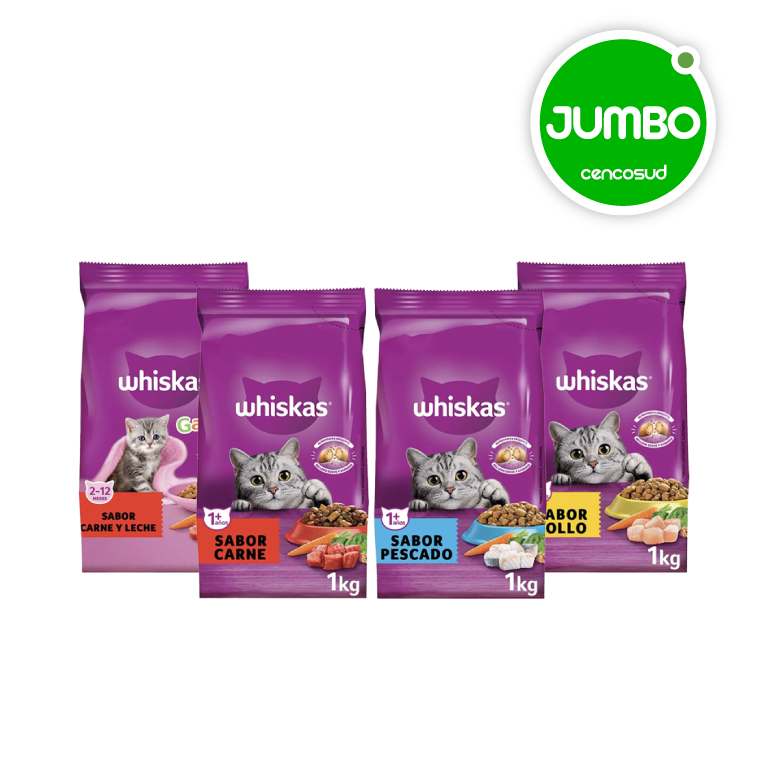 Alimento Gato y Gatito Whiskas en oferta pagando con CencoPay en Jumbo