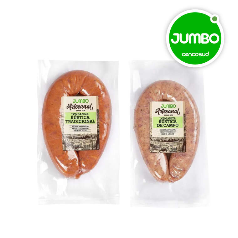 Longaniza Rustica de Campo o Tradicional Artesanal en oferta pagando con CencoPay en Jumbo