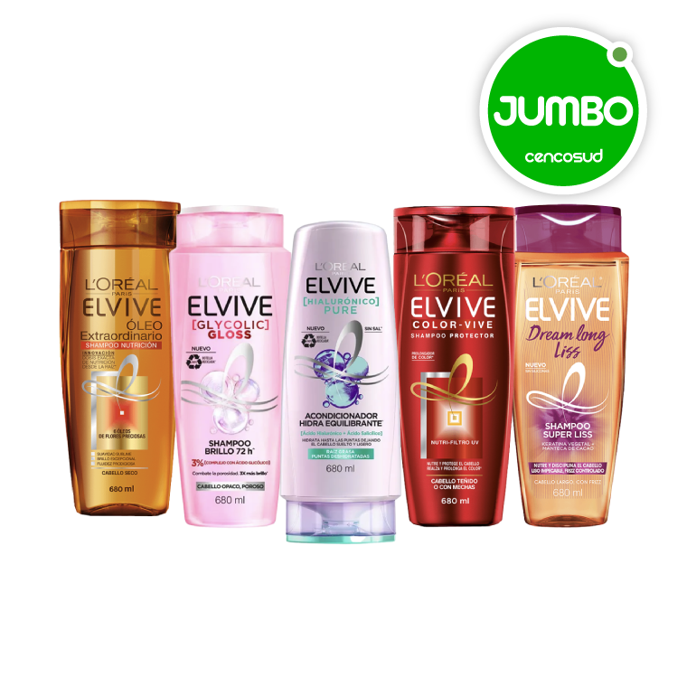 Shampoo Acondicionador Elvive en oferta pagando con CencoPay en Jumbo