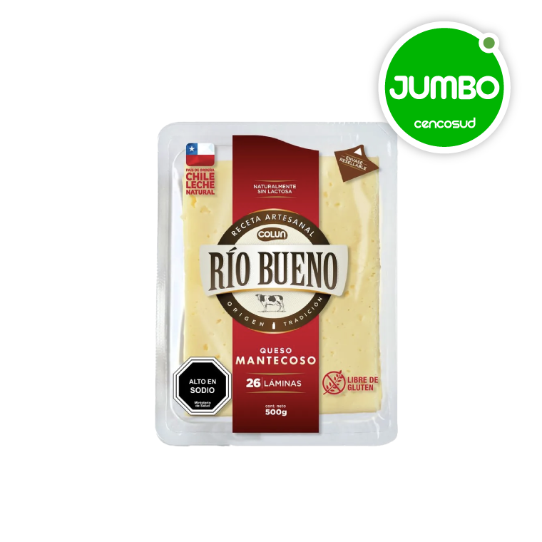 Queso Río Bueno en oferta pagando con CencoPay en Jumbo