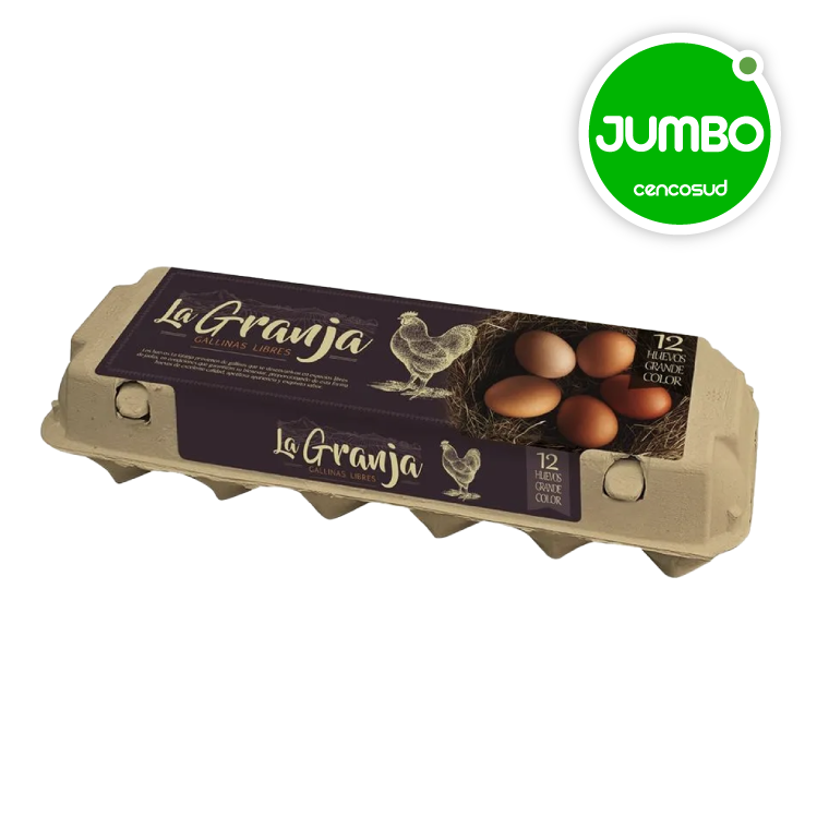 Huevos La Granja en oferta pagando con CencoPay en Jumbo