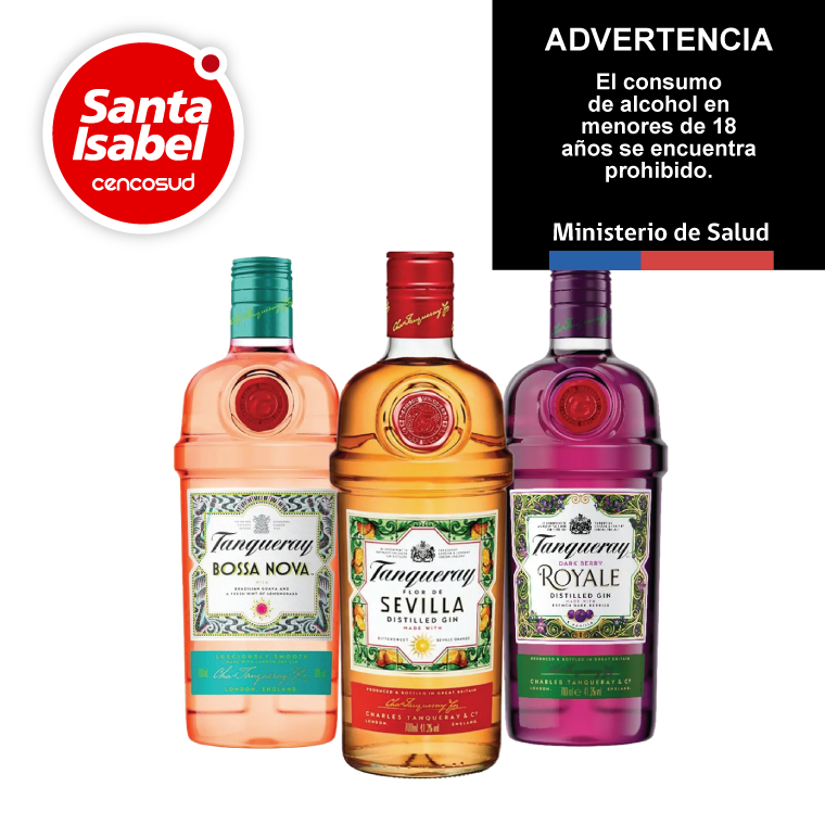 Gin Tanqueray Seleccionados en oferta pagando con CencoPay en Santa Isabel