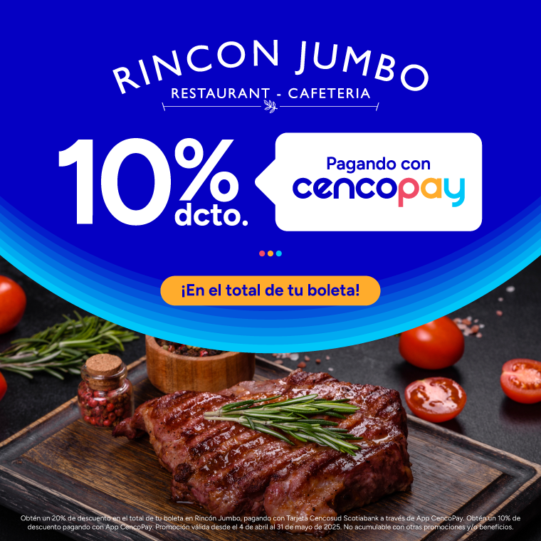 Descuento en Rincón Jumbo pagando con CencoPay