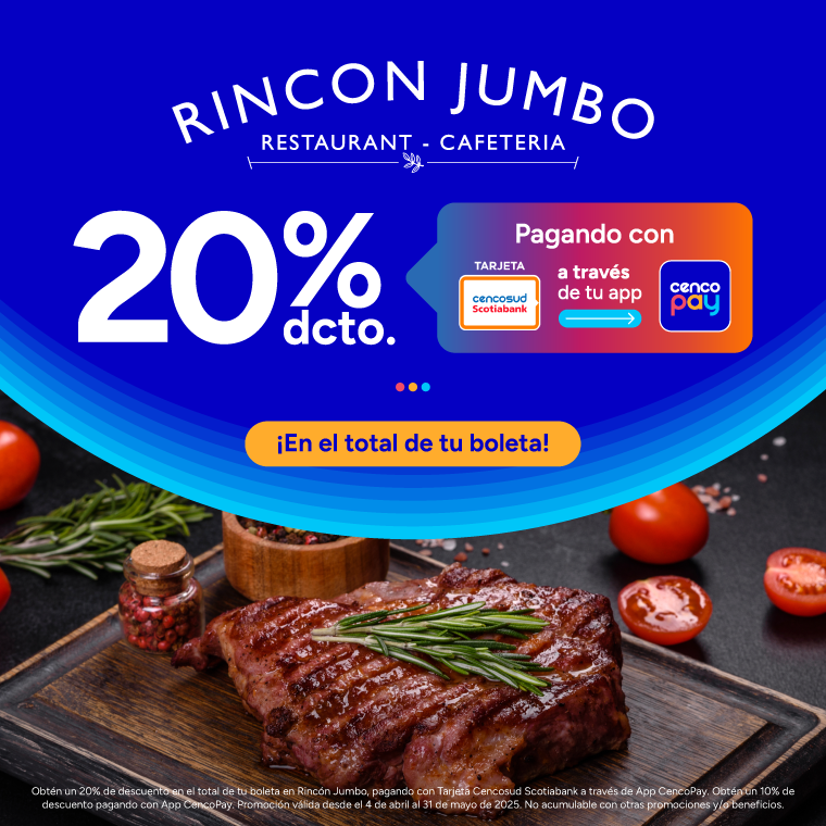 Descuento en Rincón Jumbo pagando con CencoPay