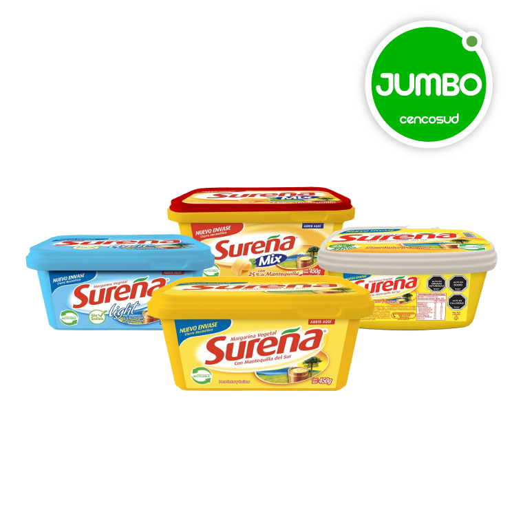 Todas las margarinas sureñas, en oferta pagando con CencoPay en Jumbo