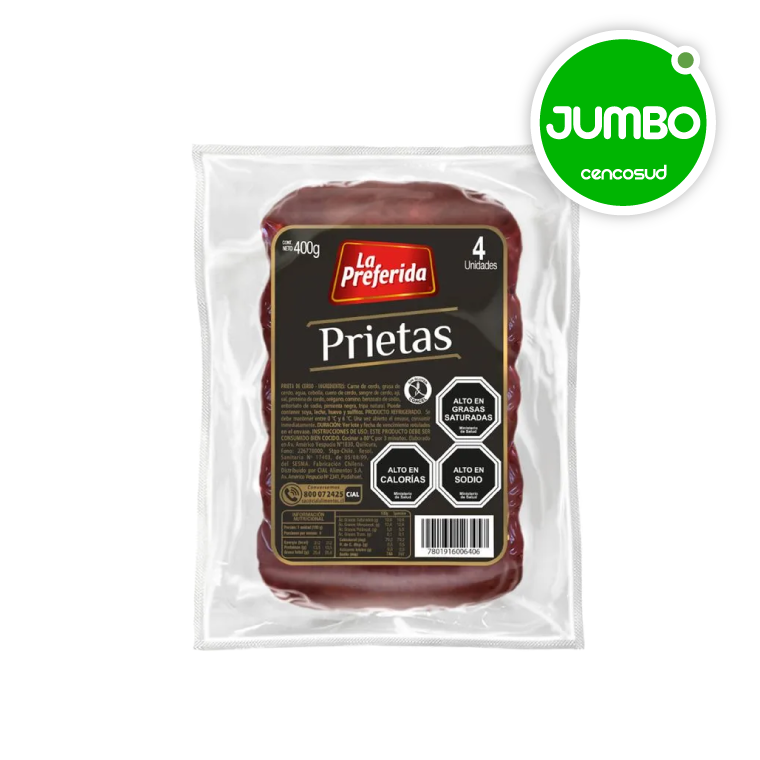 Prieta La Preferida en oferta pagando con CencoPay en Jumbo