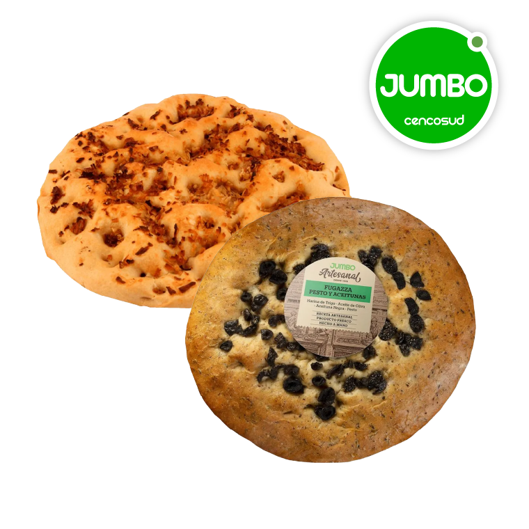 Focaccia Fugazza en oferta pagando con CencoPay en Jumbo