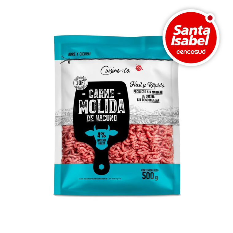 Carne Molida 4% Grasa Cuisine & Co en oferta pagando con CencoPay en Santa Isabel