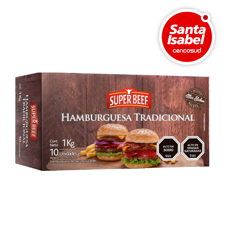 Hamburguesas Vacuno Superbeef en oferta comprando con CencoPay en Santa Isabel