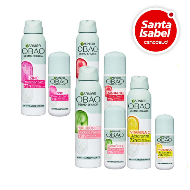 Desodorantes Obao roll on Garnier en oferta pagando con CencoPay en Santa Isabel
