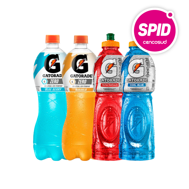 Bebida Isotónica Gatorade Variedades 1Lt en oferta pagando con CencoPay en Spid