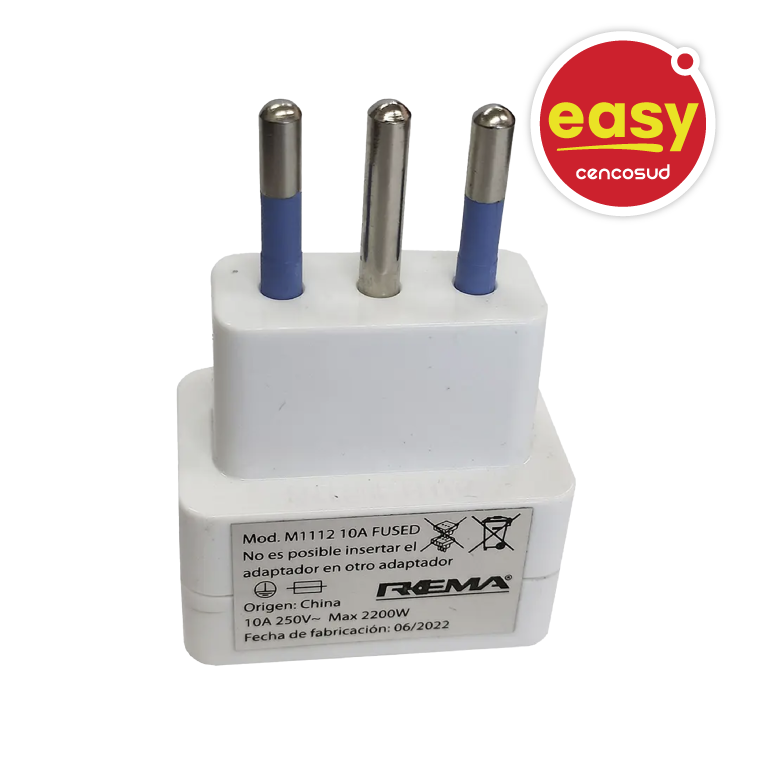 Adaptador 10-16a Blanco Rema en oferta pagando con CencoPay en Easy.