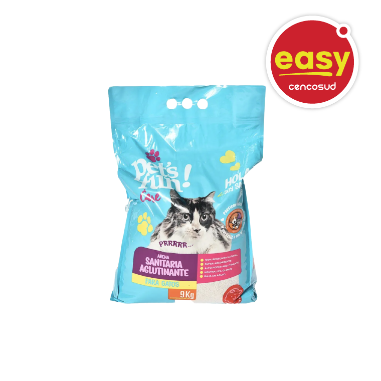 Arena Sanitaria Para Gatos 9kg Aglutinante Pet's Fun en oferta pagando con CencoPay en Easy.