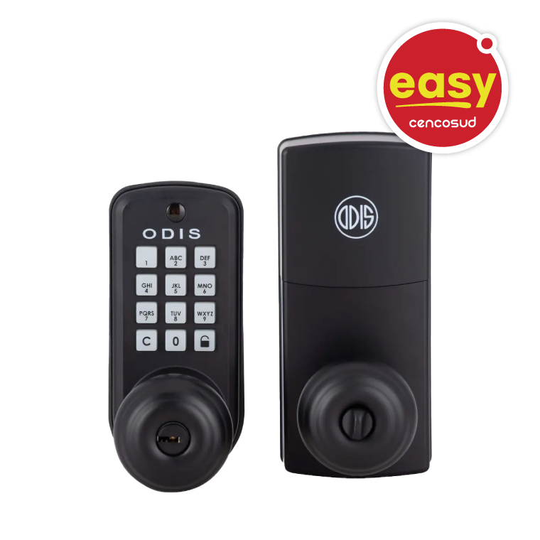 Cerradura Digital Pomo Entrada 6500 Negro Odis en oferta pagando con CencoPay en Easy