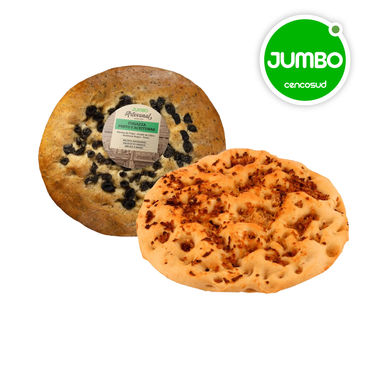 Fugazza Jumbo Artesanal en oferta pagando con CencoPay en Jumbo