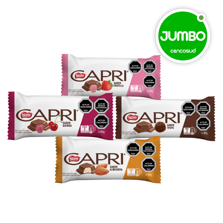 Chocolates Capri en oferta pagando con CencoPay en Jumbo