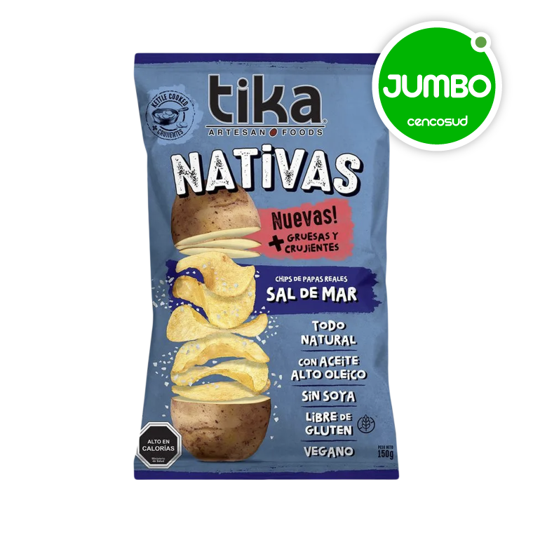 Papas Fritas Tika en oferta pagando con CencoPay en Jumbo