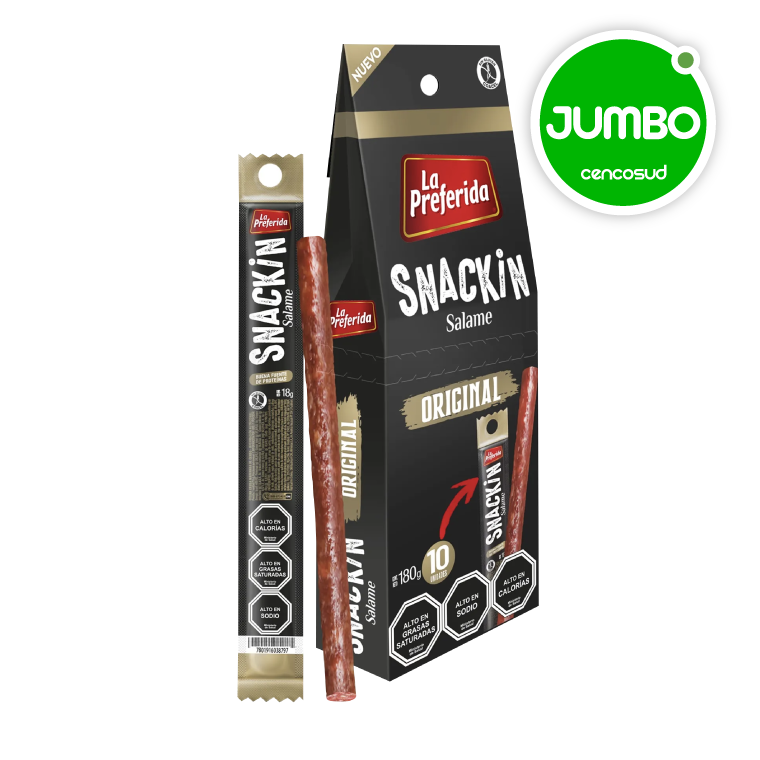 26 MAY – JUMBO – Salame Snackin La Preferida 10un 180g