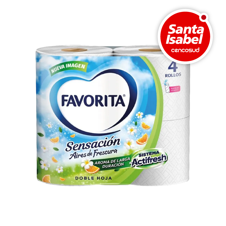 Papel Higiénico Favorita en oferta pagando con CencoPay en Santa Isabel