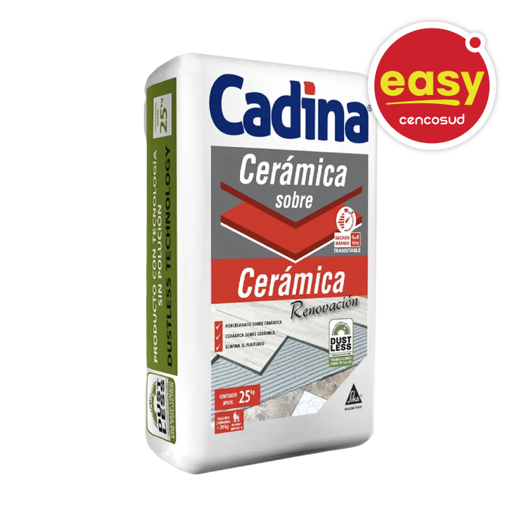 Adhesivo Cerámico sobre Cerámica 25kg Renovación Cadina en oferta pagando con CencoPay en Easy